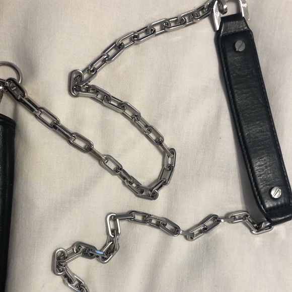 Black Tory Burch Clutch Crossbody Silver & Black - Picture 8 of 9